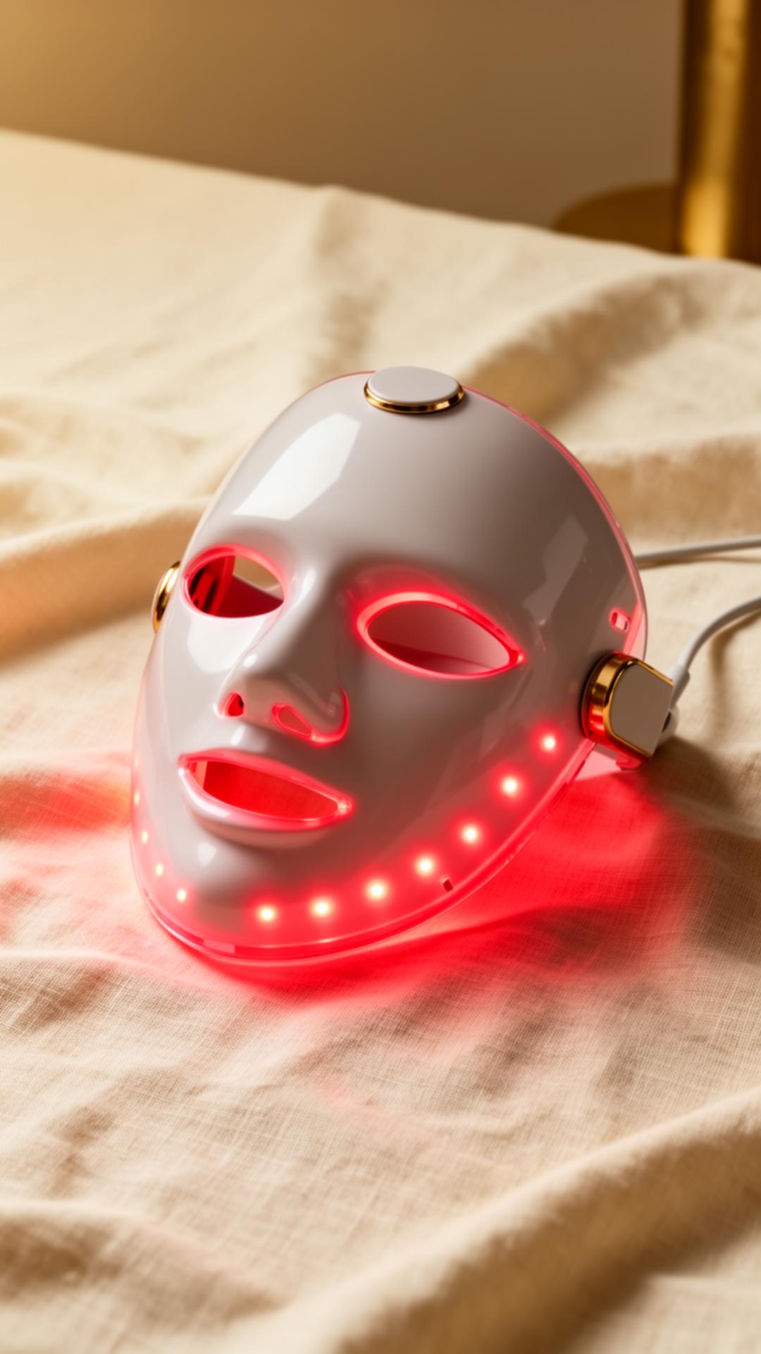 LED light therapy mask used at Light 26 Spa